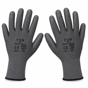 Grey PU Coated Safety Gloves