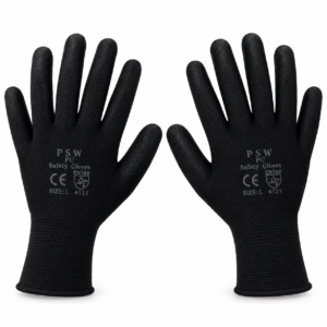Black PU Coated Safety Gloves