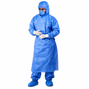 Disposable Protective Coverall with Hood, Shoe Covers & Gloves
